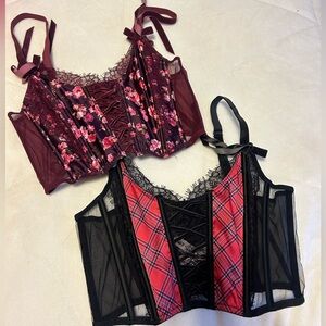 Bundle: Victoria's Secret Dream Angels Unlined Lace-Up Corset Tops